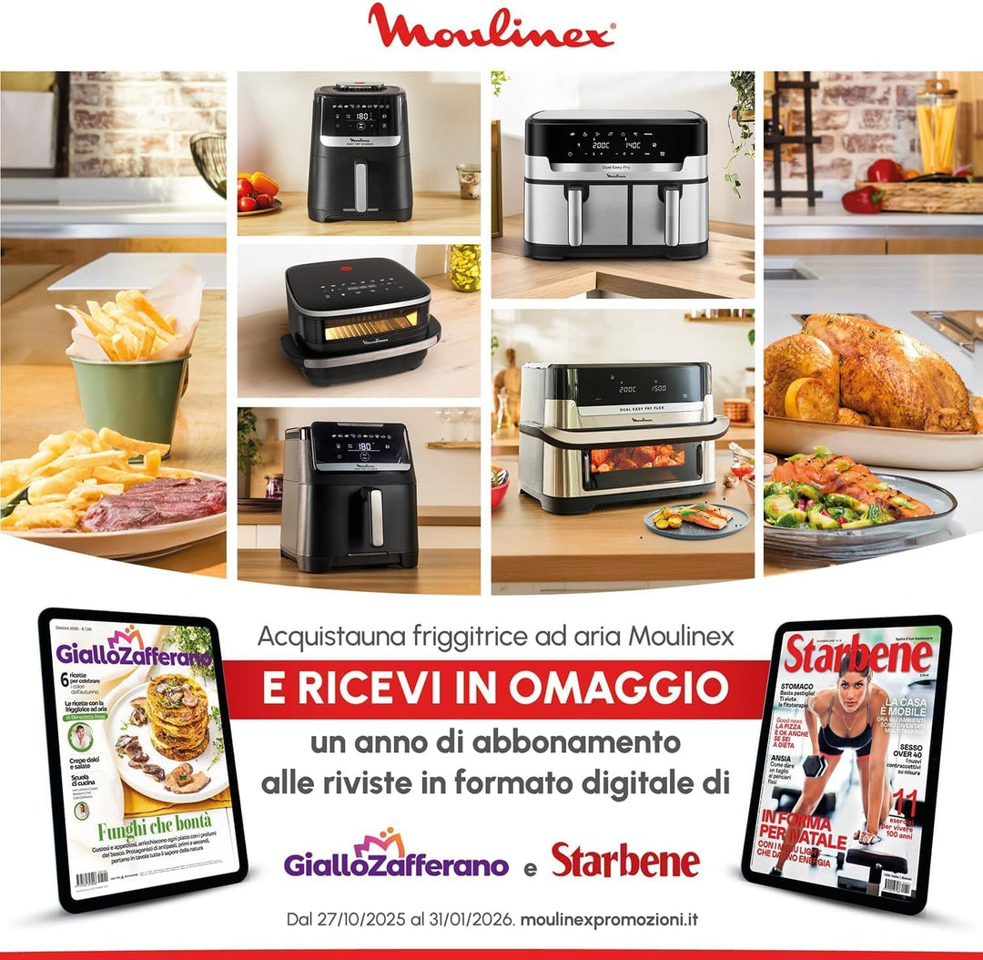Moulinex Easy Fry Infrared 7L, Air Fryer, exklusive Infrarot-Technologie, schneller, gleichmässiger,