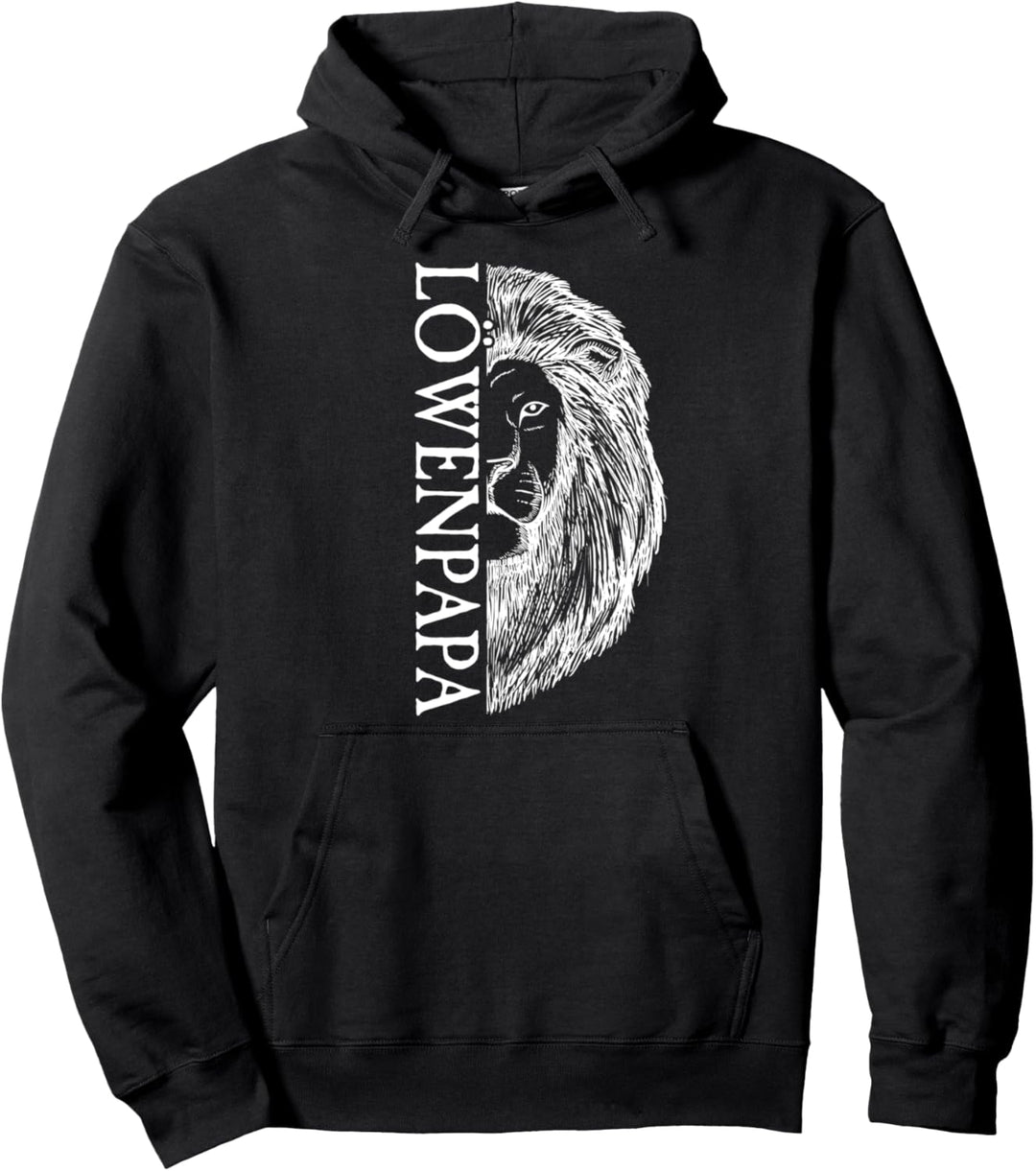 Löwenpapa I Daddy Retro und Stolz I Papa Löwe Pullover Hoodie