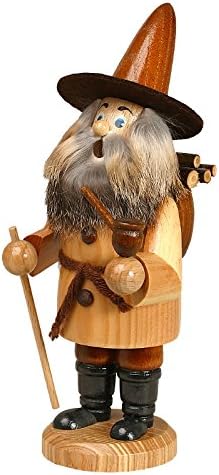 DWU Original Erzgebirgischer Räuchermann® Wichtel Holzsammler Natur 941/N