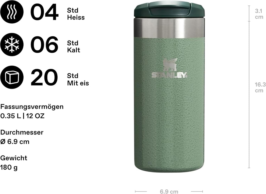 Stanley Aerolight Transit Thermobecher - Hält 4-6 Stunden Heiss - Spülmaschinenfest - Kaffeebecher T