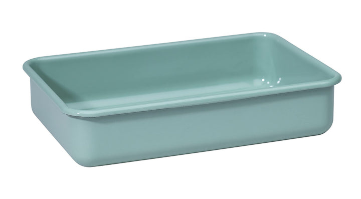 Riess, 0424-126, Vorratsbehälter ohne Deckel, 23x15x5cm, Emaille, Design SERVE + STORE, SALBEIGRÜN,