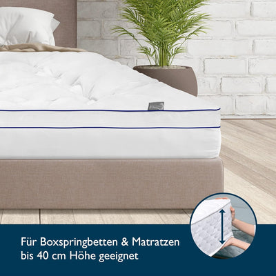 Beautissu BeauNuit MT Base Matratzentopper mit integriertem Spannbezug 90x200 cm Matratzenauflage 3