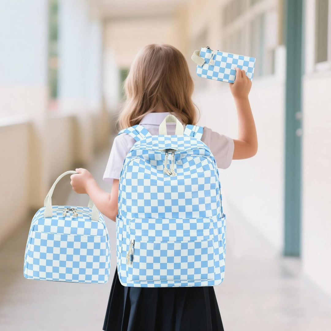 Schulrucksack Mädchen Teenager Damen Schultasche Rucksack Set Schulranzen für Mädchen Schule 3-teili