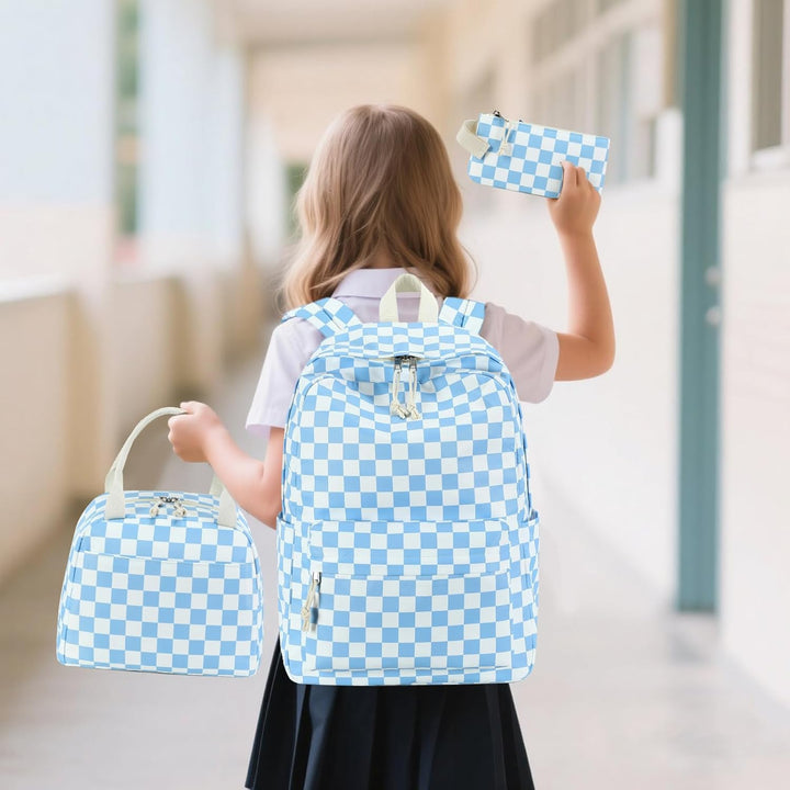 Schulrucksack Mädchen Teenager Damen Schultasche Rucksack Set Schulranzen für Mädchen Schule 3-teili
