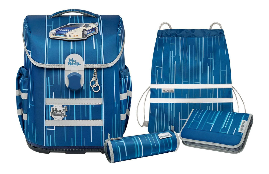 Thorka GmbH McNeill Mac2 Ranzen Set 5teilig NEW POLICE, Blau
