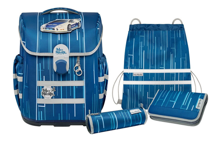 Thorka GmbH McNeill Mac2 Ranzen Set 5teilig NEW POLICE, Blau