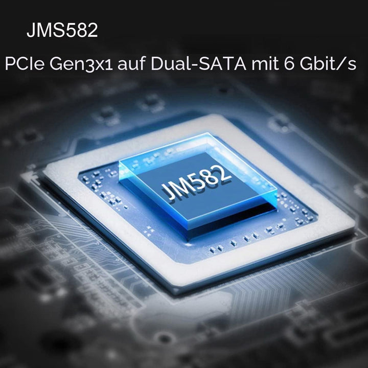 NFHK NGFF Key A+E PCI Express auf SATA 3.0 6Gbps Dual Ports Adapter Konverter Festplattenverlängerun