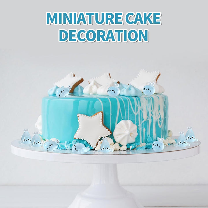 100 STK Mini Harzsiegel, Leuchtende Kleine Meerestiere Niedliche Kleine Meeresornamente aus Harz Min