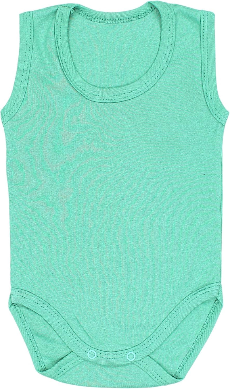 TupTam Baby Jungen Achselbody in Unifarben 5er Pack 80 Dunkelblau Jeans Blau Mintgrün, 80 Dunkelblau