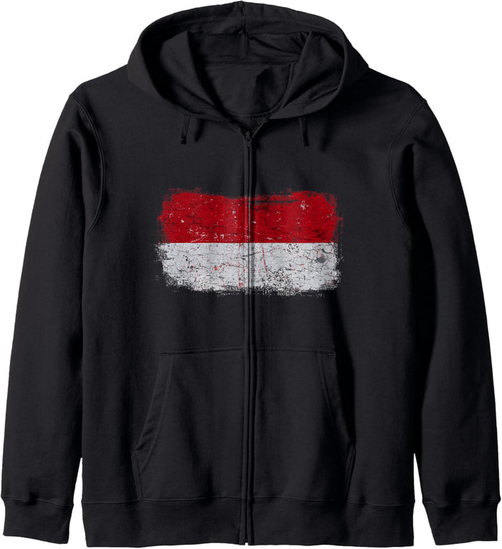 Indonesien Indonesische Nationalflagge Kapuzenjacke