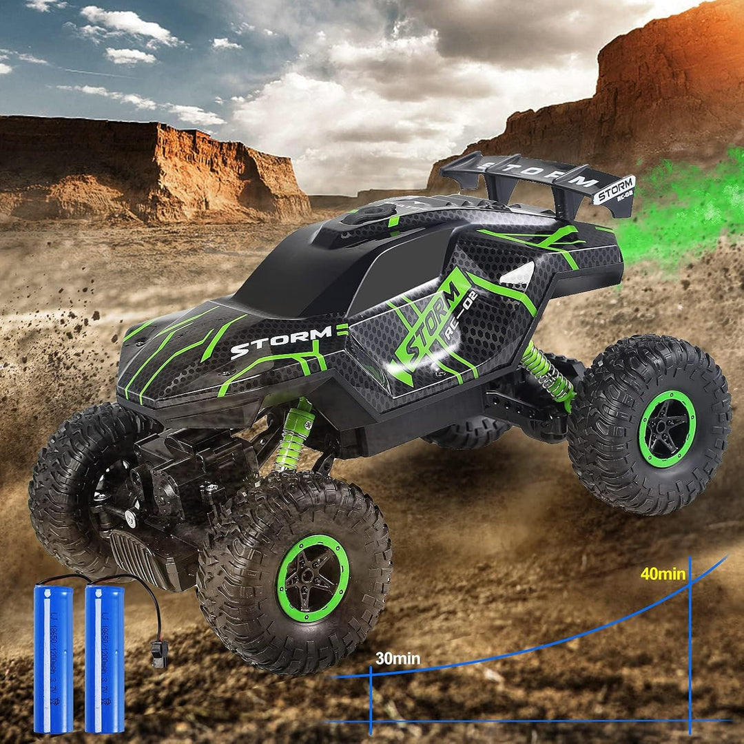 Herefun Ferngesteuertes Auto, RC Auto für Kinder mit LED Sprays und Licht, 2.4GHz Wiederaufladbar Hi