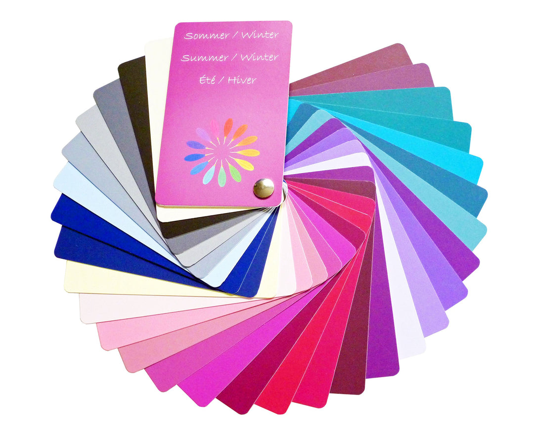 Farbpass Sommer/Winter Mischtyp (Cool Summer/Winter) als Fächer mit 30 typgerechten Farben zur Farba