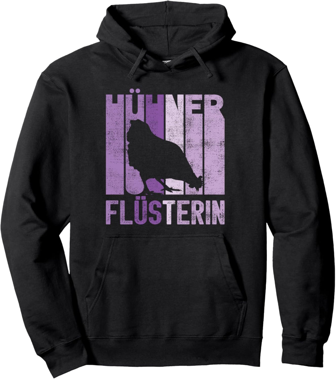 Retro Hühner Flüsterin Lustiges Bäuerin Lila Huhn Geschenk Pullover Hoodie