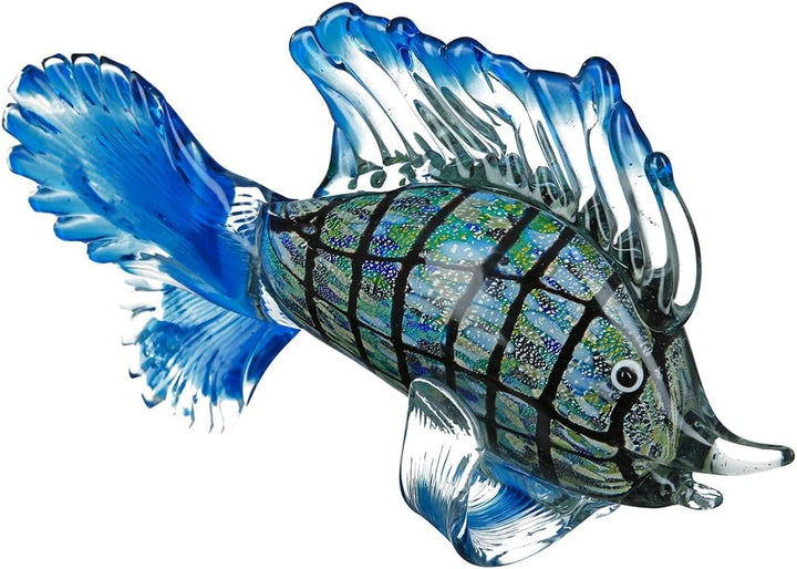 GILDE GLAS art Fisch Rainbow - mundgeblasen - jedes Teil EIN Unikat - Breite ca. 28 cm