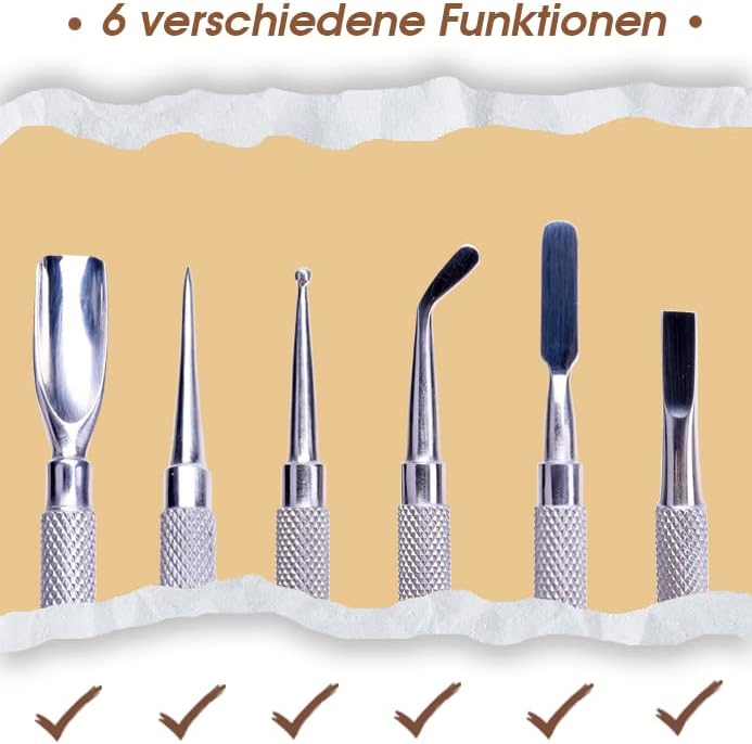 Latte Art Pen - Set für Latte Art - 6 Funktionen- Kaffee geschenk - Barista Besteck - Barista Werkze