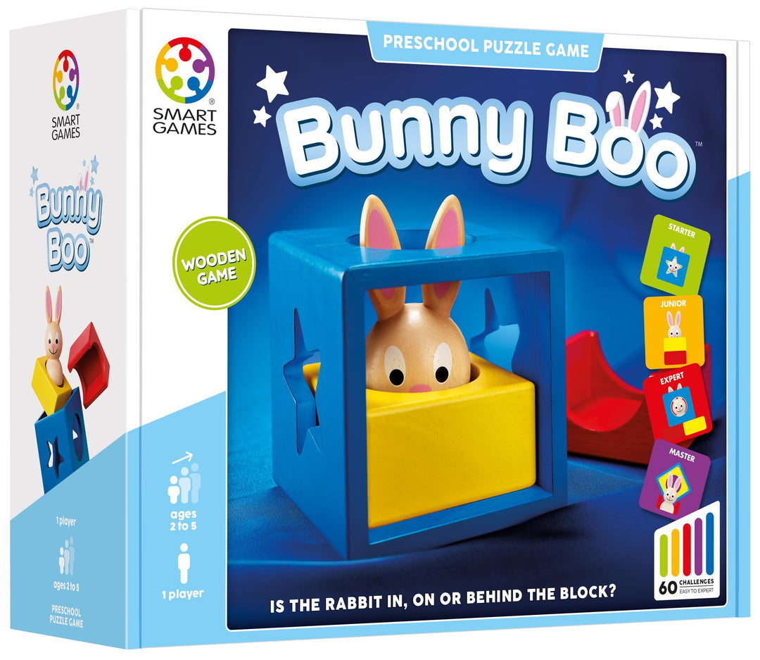 SmartGames - Bunny Boo, Preschool Puzzle Game with 60 Challenges, 2+ Years Englische Version, Englis