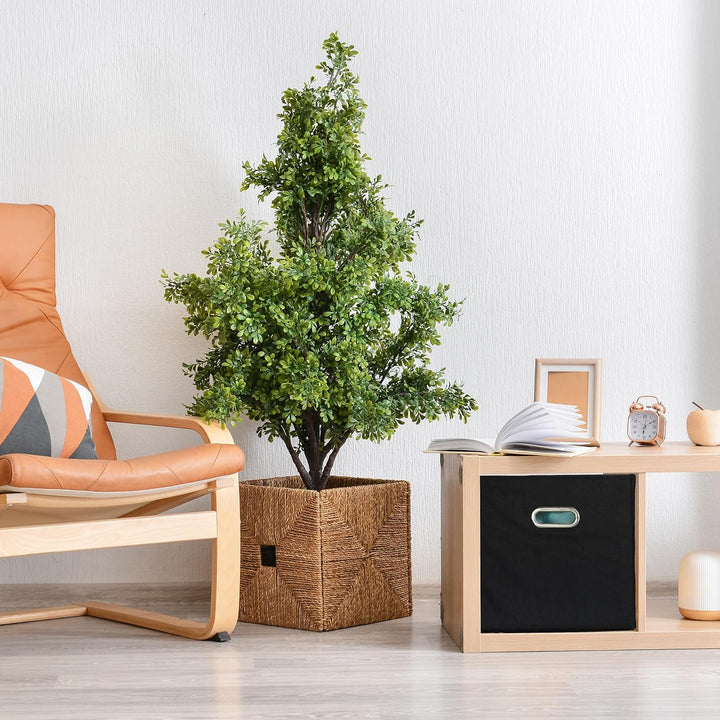 Relaxdays Aufbewahrungsbox 4er Set, Faltbare Regalboxen, HxBxT: 30x30x30 cm, mit Griffen, Faltboxen