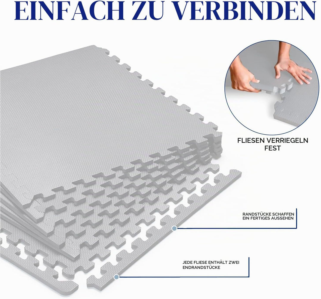 Ediesi, Bodenschutzmatte Fitness, Puzzlematte Boden, Pool Schutzmatte, Home Gym, Tatami, Gummimatte,