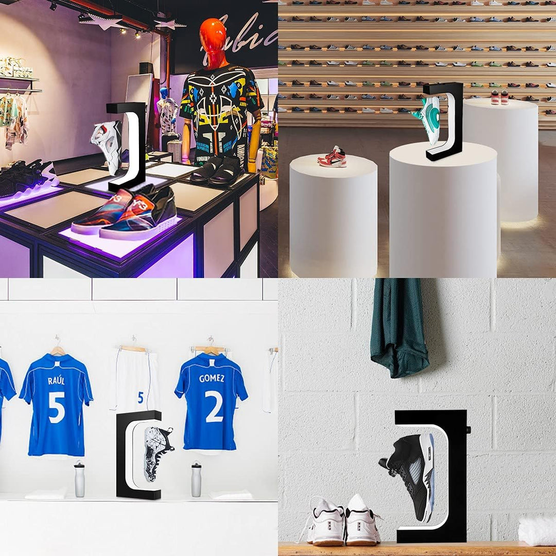 Schwebendes Schuh-Display Magnetische Levitation Sneaker Stand mit LED-Licht Rotierende schwebende H