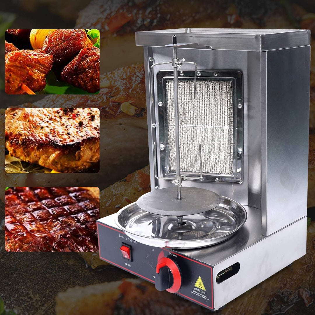 2000W Multigrill Dönergrill, Kebab Grill 32-572°f Gas Dönergrill Rotissiere Mit öltropfschale 360° D