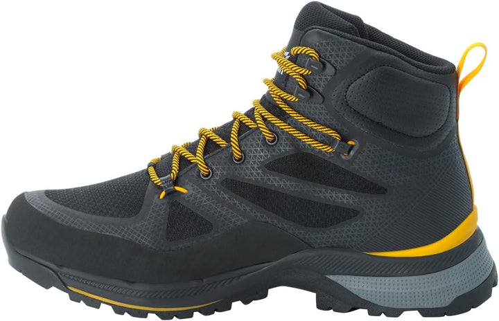 Jack Wolfskin FORCE TREKKER TEXAPORE MID M Outdoorschuhe, , 42.5 EU Black Burly Yellow Xt, 42.5 EU B