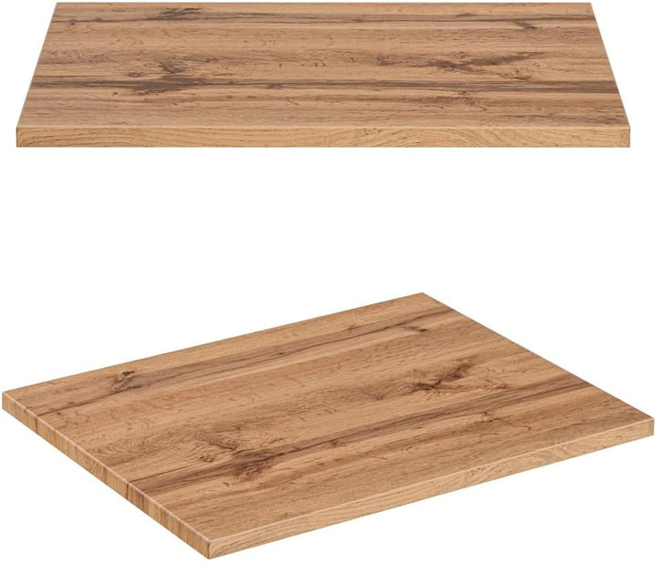 Lomadox Badezimmermöbel Waschtisch-Unterschrank 60cm Wotaneiche mit gerilllter Front Waschbecken Bad