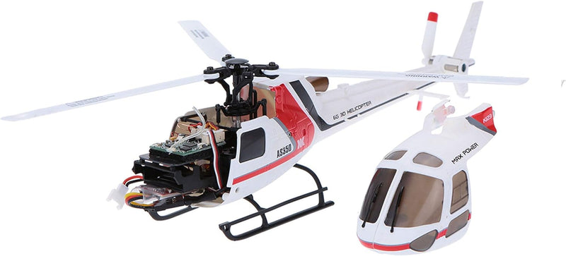 Amewi AS350 RC Hubschrauber RtF 700er, Rot/Weiss