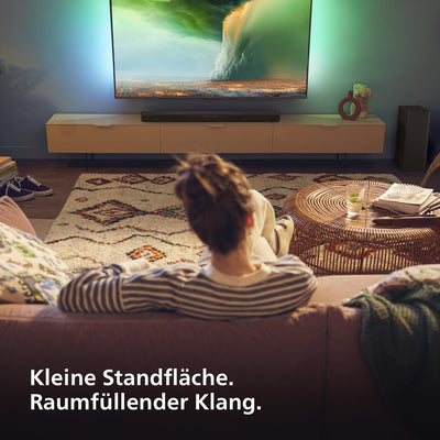 Philips TAB6309 Soundbar 2.1 mit drahtlosem Subwoofer - 2,1 Kanal 320W, DTS Virtual X, Bluetooth 5.4