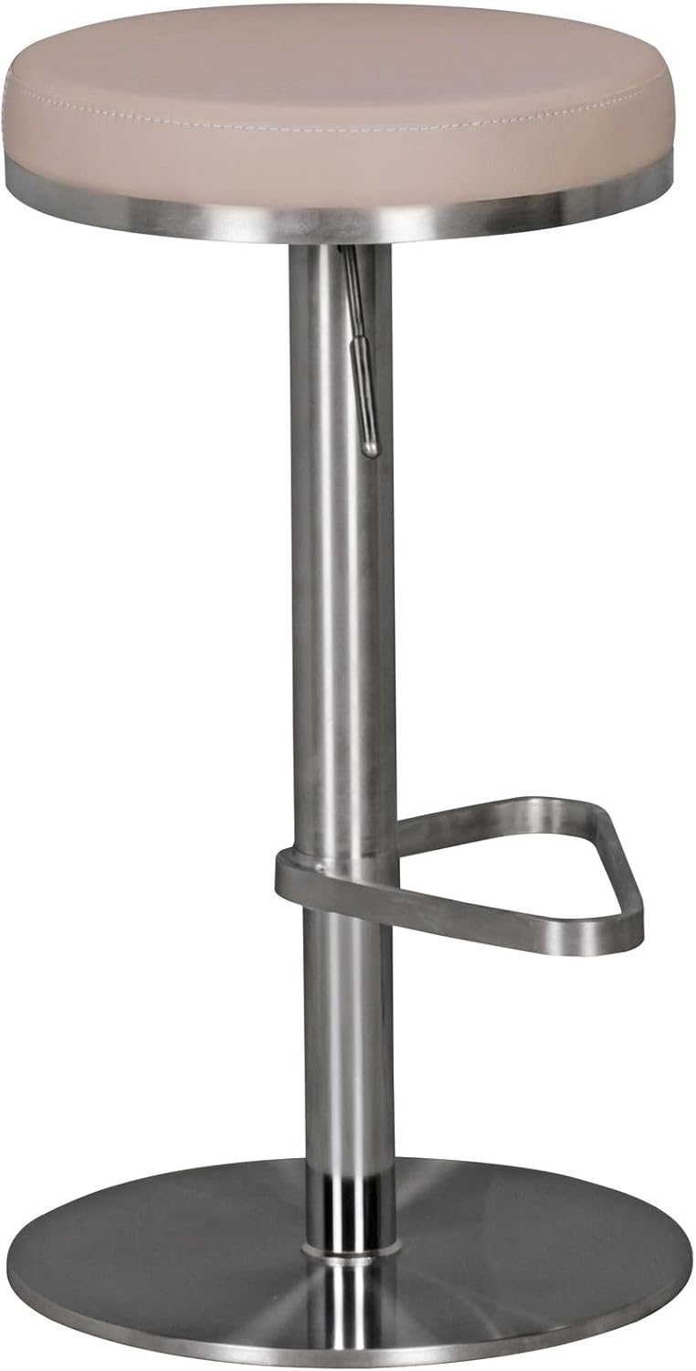 FineBuy Barhocker Edelstahl höhenverstellbare Sitzhöhe 57-82 cm, Barstuhl Modern 360° Drehbar, Trese