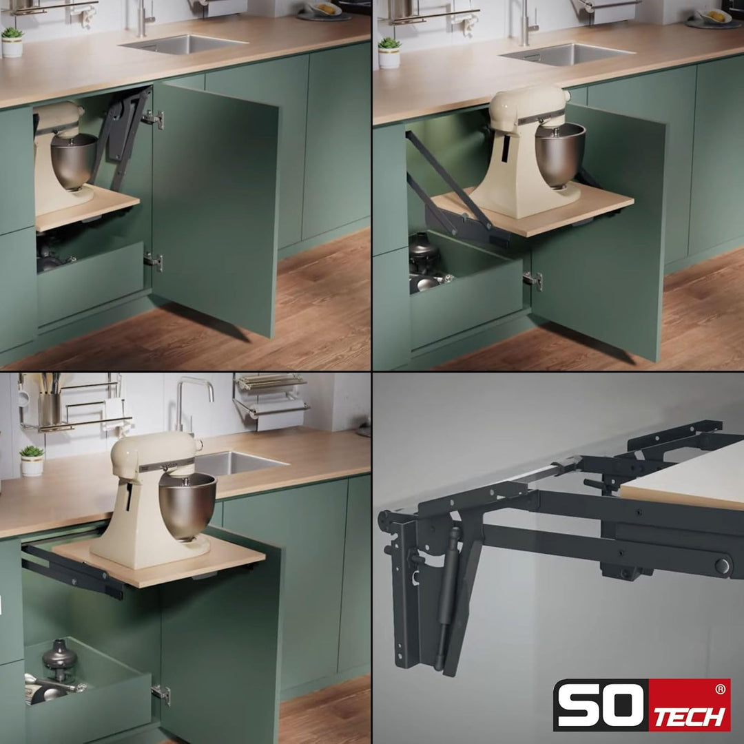 KESSEBÖHMER ChefsTable Parallelschwenkmechanik Unterschrank Schwenkbeschlag belastbar bis 16 kg (ohn