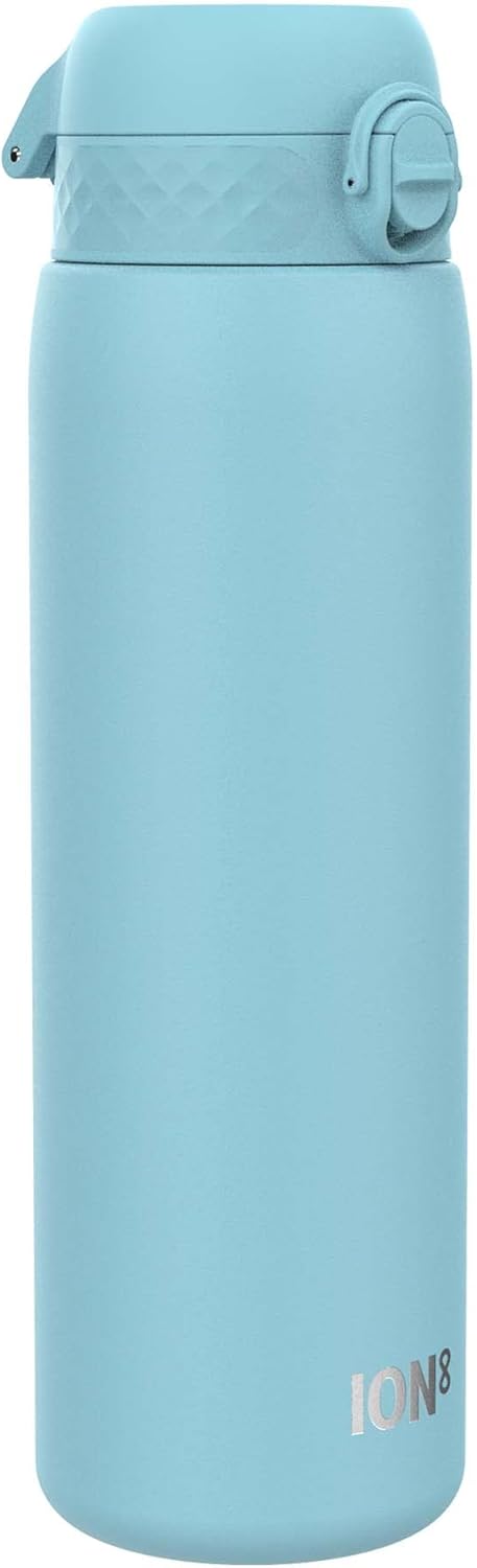 Ion8 1 Liter Edelstahl Trinkflasche, Auslaufsicher, Einhandöffnung, Sichere Verriegelung, Spülmaschi