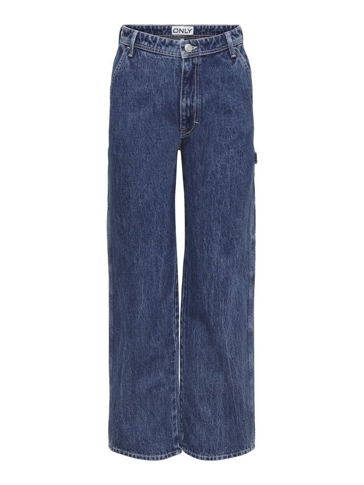 ONLY Female Straight-Fit Jeans ONLWEST Hohe Taille Gerade geschnitten Jeans 27W / 30L Medium Blue De