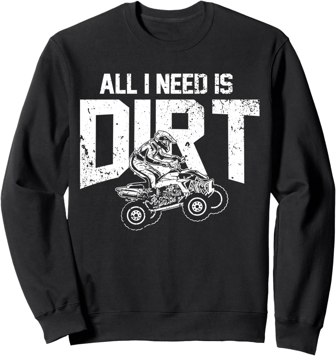 Vintage Quad Lustiges Quadfahrer ATV Motiv Jungen Männer Sweatshirt