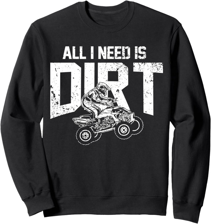 Vintage Quad Lustiges Quadfahrer ATV Motiv Jungen Männer Sweatshirt