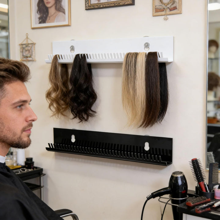 2 pcs Haarverlängerungsaufhänger, Haarverlängerungs-Perücken-Aufbewahrungshalter, Kamm, Haarfarbe Di