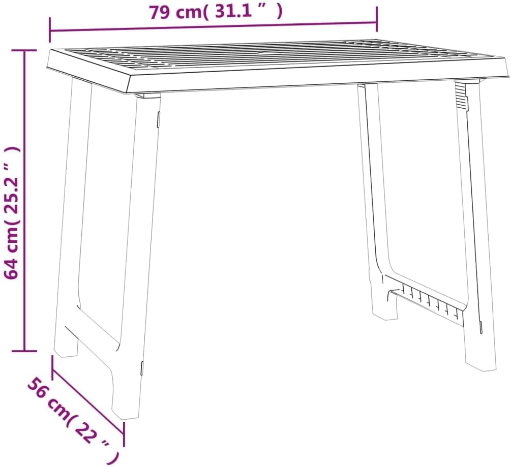 vidaXL Campingtisch, Rechteckig Beistelltisch mit Schirmloch, Gartentisch Tisch mit Holzoptik, Couch