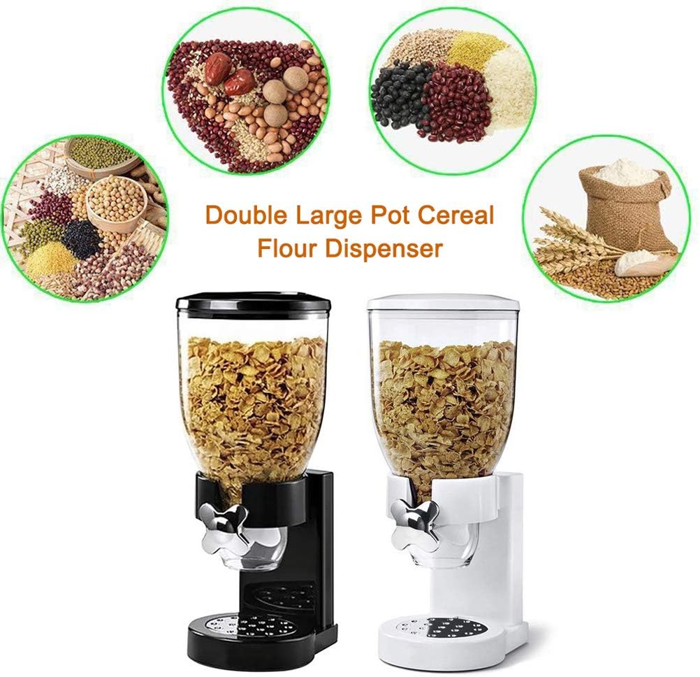 Tnfeeon Trockenfutterspender, Einzelner Müslispender, Lebensmittelaufbewahrung, Mahlzeitenbehälter f