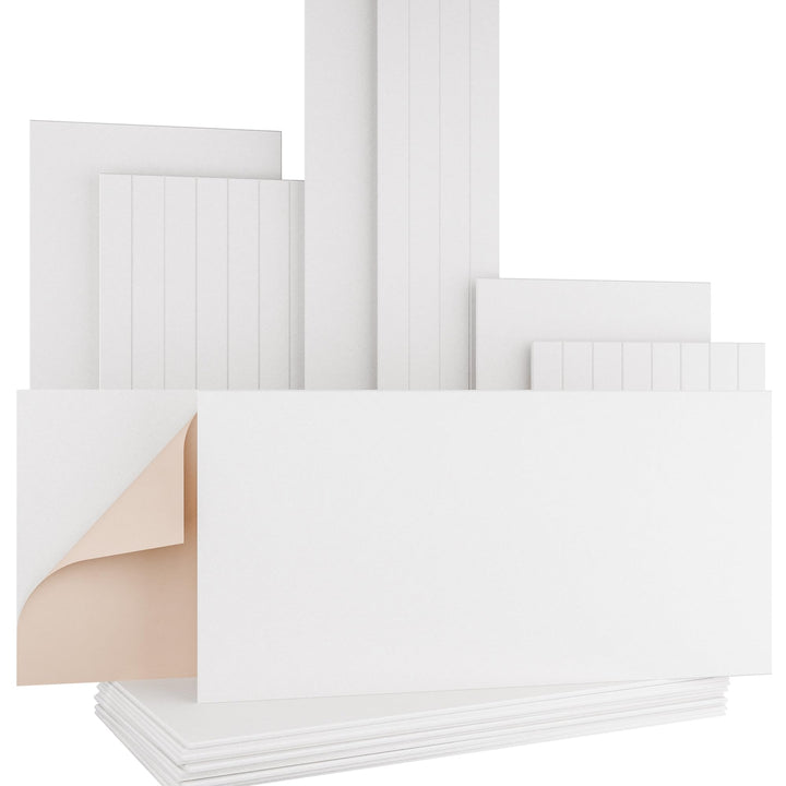 AKUSTIKO Akustikpaneele Selbstklebend 120x60cm - 4 Stück Weiss Akustik Wandpaneele Schallschutz &amp; Ra