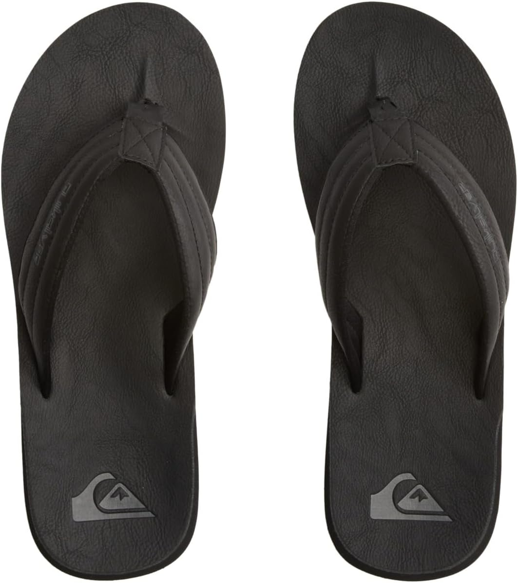 Quiksilver Herren Carver NubuckFlipflop 40 EU Solid Black, 40 EU Solid Black