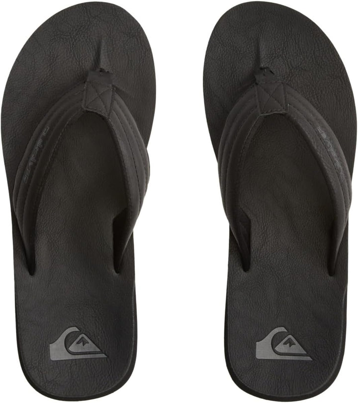 Quiksilver Herren Carver NubuckFlipflop 40 EU Solid Black, 40 EU Solid Black