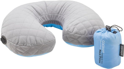 Cocoon Air Core Pillow Ultralight U-förmige Nackenstütze Light Blue/Grey, Light Blue/Grey