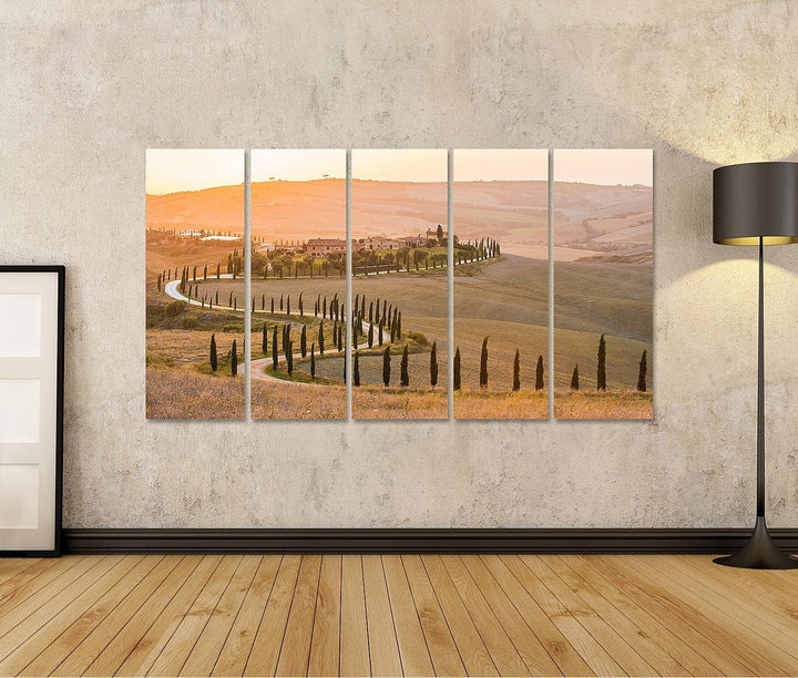 islandburner Bild auf Leinwand Toskana In Der Sommersonne Bilder Wandbilder Poster Leinwand 160x80cm