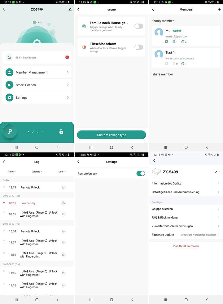 Xcase Safe: Smarter Tresor mit biometrischer Fingerabdruckerkennung, App (Safe Tresor mit Schlüssel,