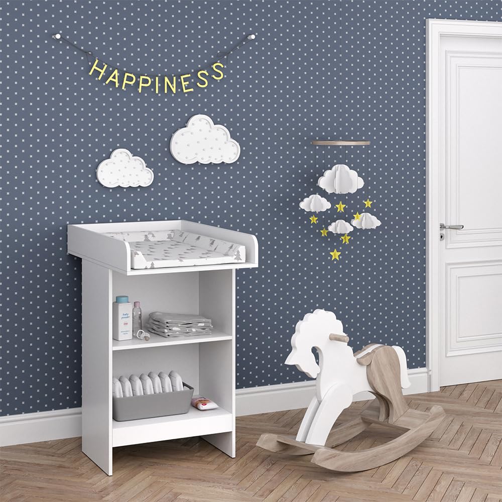 Vicco Wickelkommode Leo, Wickelaufsatz für die Kommode, Weiss, 60 x 103 cm, Weiß