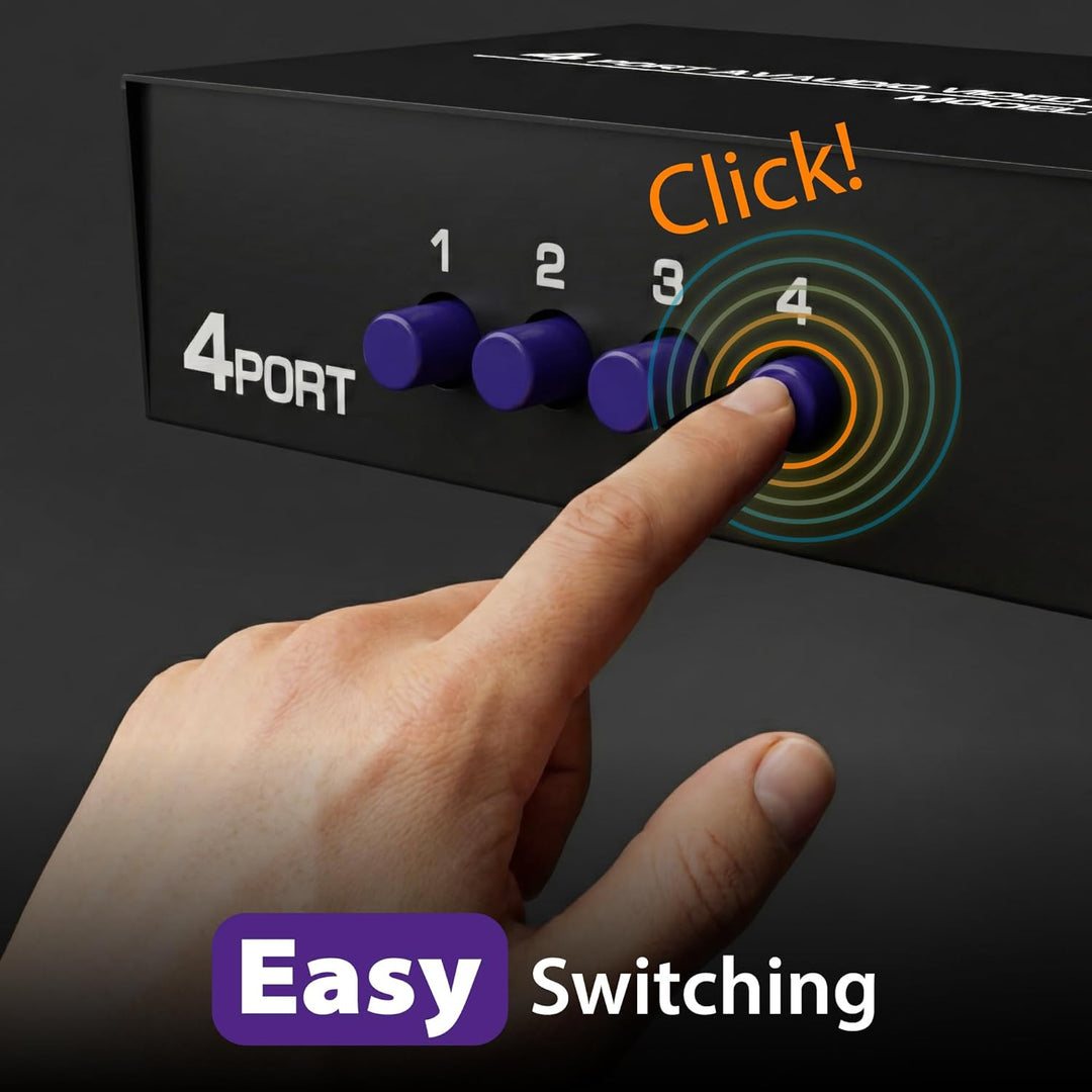 Fosmon - RCA Switcher Hub 3-Wege Audio/Video - Selector/Splitter für Microsoft Xbox 360, PlayStation