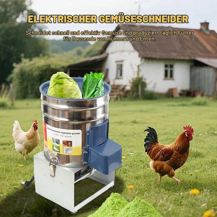 550W 220V Gemüseschneider Futterhäcksler Grünfutterschneider Edelstahl
