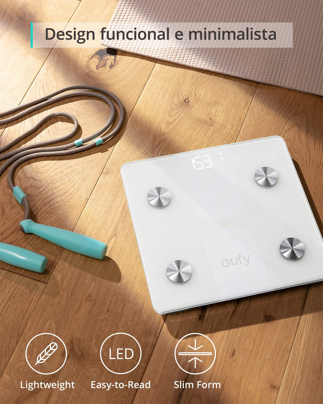 eufy Smart Scale C1 Körperanalysewaage Wägebereich (max.)=150kg Weiss
