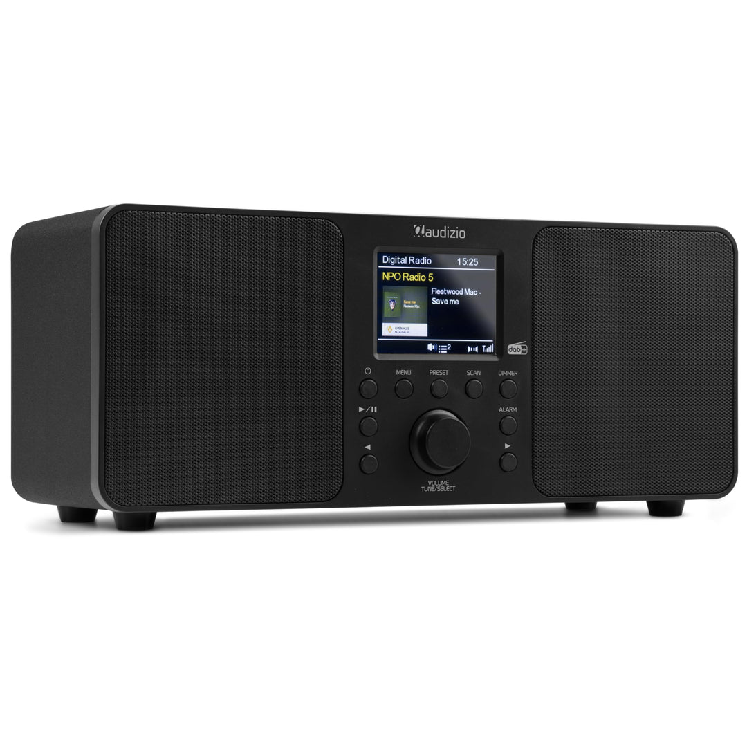 Audizio Genua DAB Radio mit Bluetooth – Stereo DAB Plus Radio mit Fernbedienung, 60 Speicherplätze,