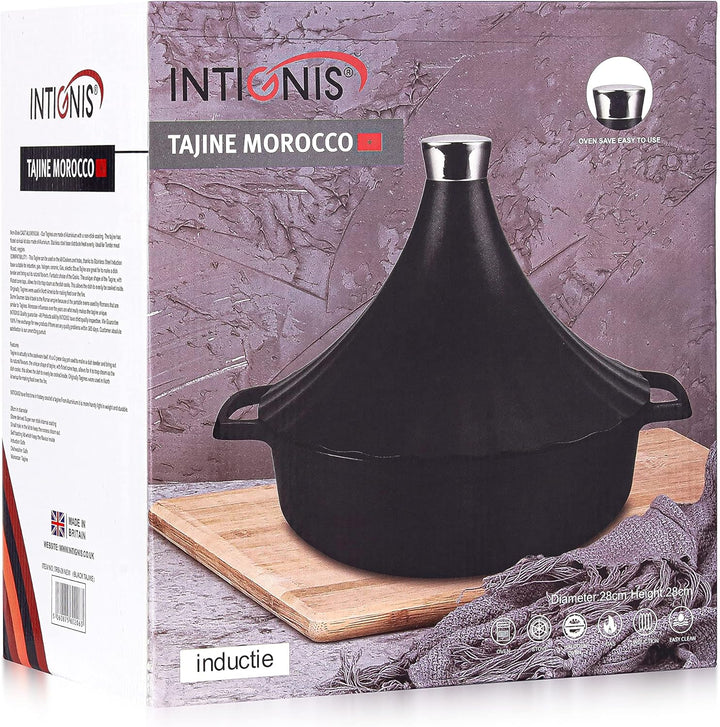 Tajine Topf Induktion 28cm / 4,2L – Marokkanischer Tagine Guss-Aluminium – Ofenfest &amp; für alle Herda
