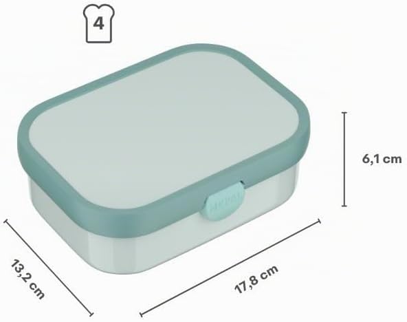Mepal - Brotdose Kinder Campus - Bento Box Kinder - Brotdose Kinder mit Fächern & Gabel - Meal Prep